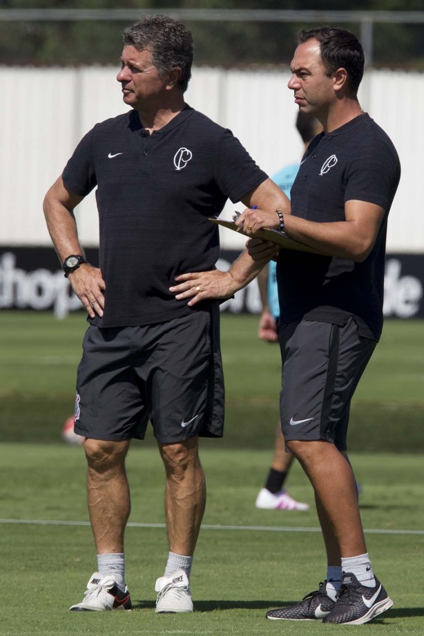 Walmir Cruz no treino desta segunda-feira no CT