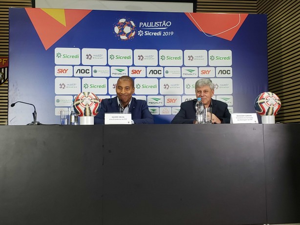 Dirigentes da Federação Paulista conversaram com a imprensa