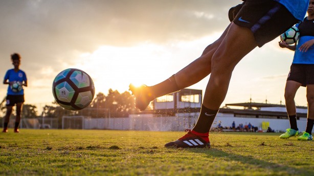 Belo foco durante o treino do Corinthians Futebol Feminino