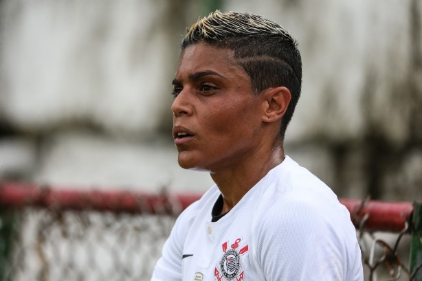 Marcela no embate contra a Portuguesa, pelo Campeonato Paulista Feminino