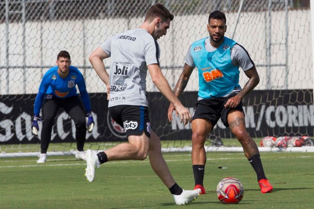 Boselli e Michel no treino desta manhã no CT Joaquim Grava