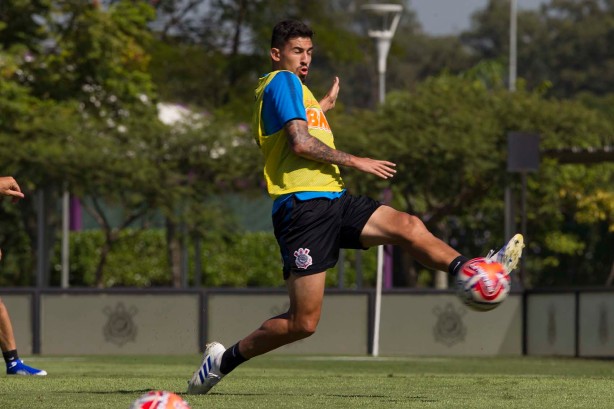 Pedro Henrique no treino desta sexta-feira da Paixão no CT Joaquim Grava