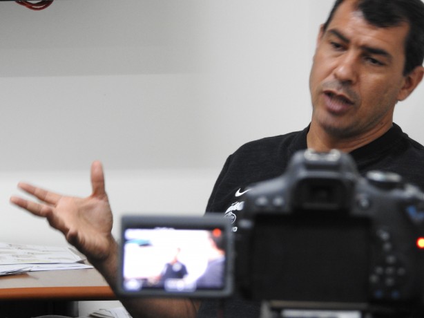 Fábio Carille durante entrevista ao Meu Timão