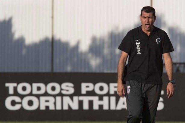 Carille no treinamento de hoje no CT Joaquim Grava