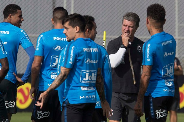 Walmir Cruz no treino de hoje no CT Joaquim Grava