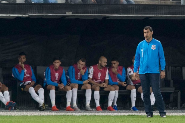 Fábio Carille comandou a vitória sobre o Deportivo Lara, pela Copa Sul-Americana, na Arena