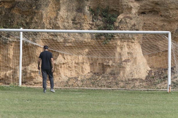 Carille no primeiro treino do Corinthians na Venezuela
