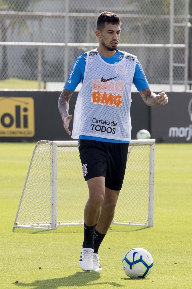 Pedro Henrique no primeiro treino para jogo contra o Flamengo, pela Copa do Brasil