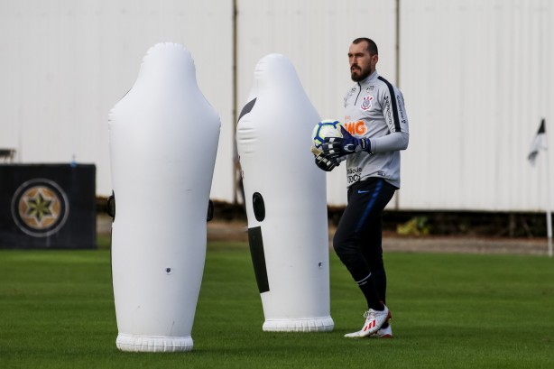 Walter durante último treino antes do jogo contra o Flamengo, pela Copa do Brasil
