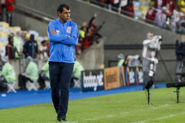Fábio Carille comandou o time contra o Flamengo, pela Copa do Brasil