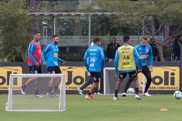 Jogadores do Corinthians treinam para enfrentar o Cruzeiro, pelo Brasileirão 2019
