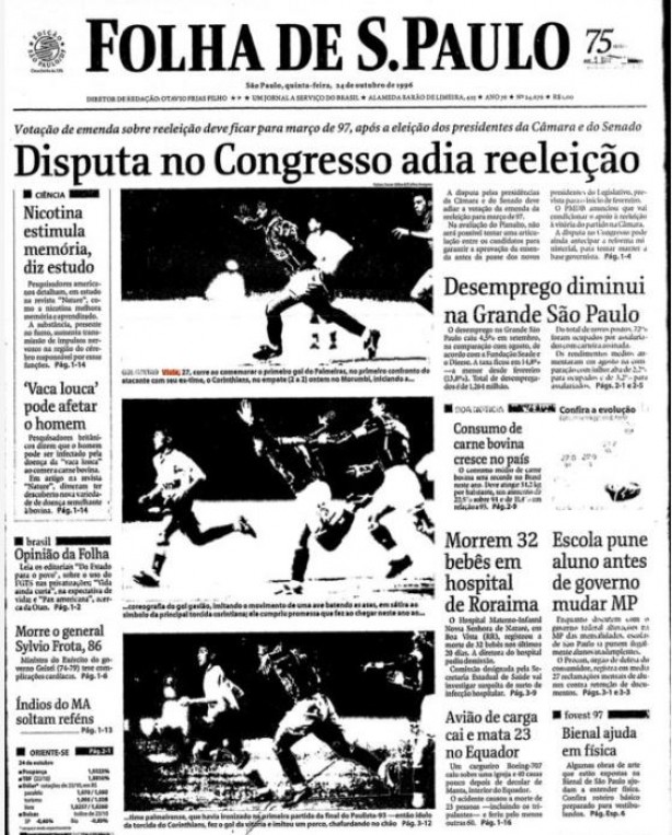 Gol de Viola na Folha de S. Paulo