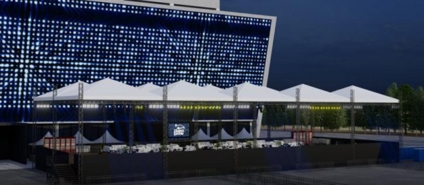 Imagem ilustrativa do camarote móvel para shows na Arena