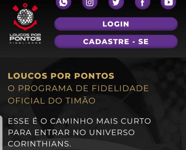 Loucos Por Pontos já foi inserido aos participantes do Fiel Torcedor
