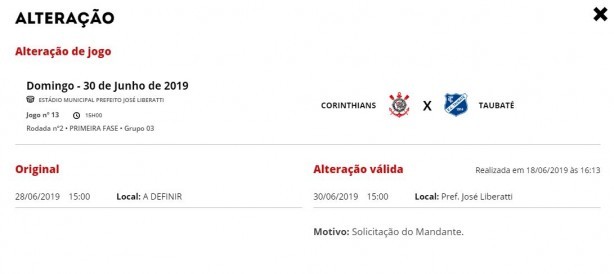 Jogo será disputado no domingo