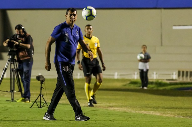 Fábio Carille durante amistoso entre Vila Nova e Corinthians