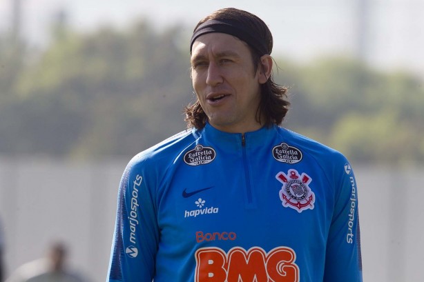 Cássio no treino deste sábado