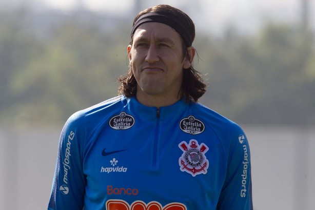 Cássio no treino deste sábado