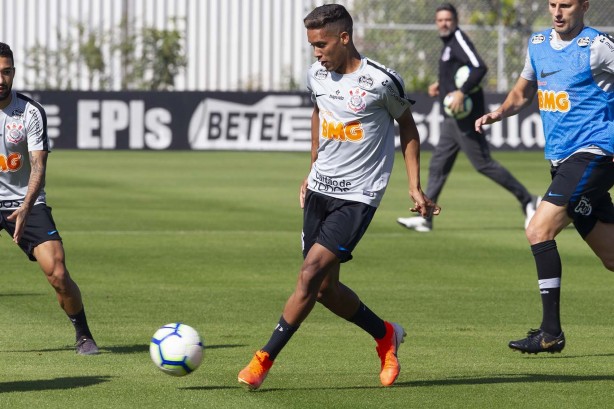 Pedrinho no treino deste sábado