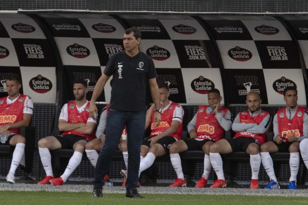Fábio Carille no jogo contra o CSA, pelo Campeonato Brasileiro
