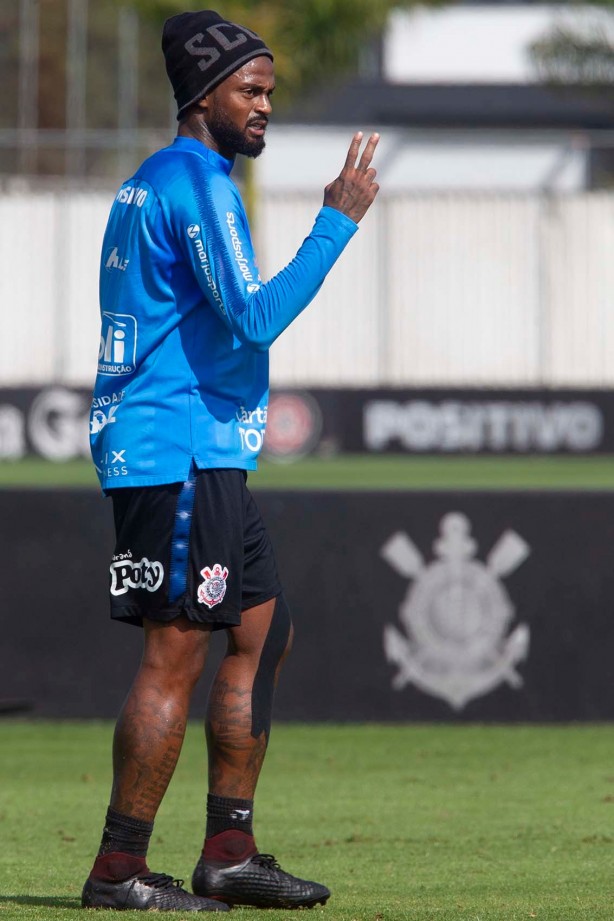 Renê Júnior no treino desta quarta-feira, no CT Joaquim Grava