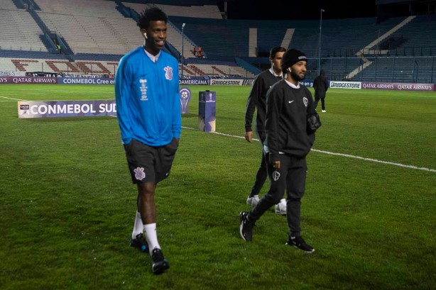 Vestiário antes do jogo contra o Wanderes pela copa sulamericana