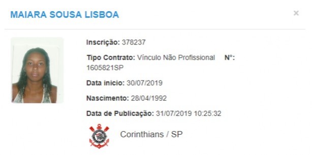 Maiara é a nova contratação da equipe feminina do Corinthians