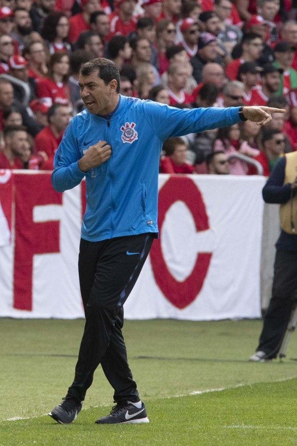 Fábio Carille no jogo contra o Internacional, pelo Brasileirão