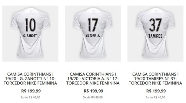 Corinthians passa a vender uniformes oficiais da equipe feminina
