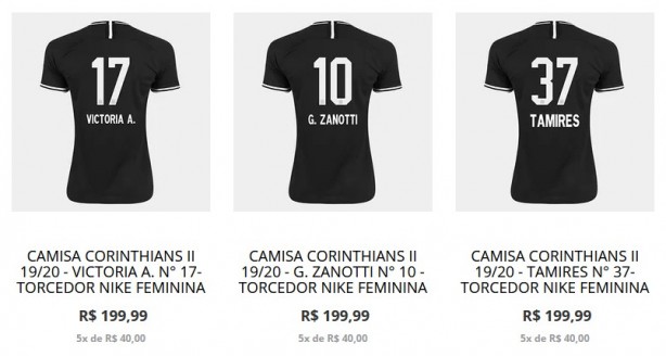 Corinthians passa a vender uniformes oficiais da equipe feminina