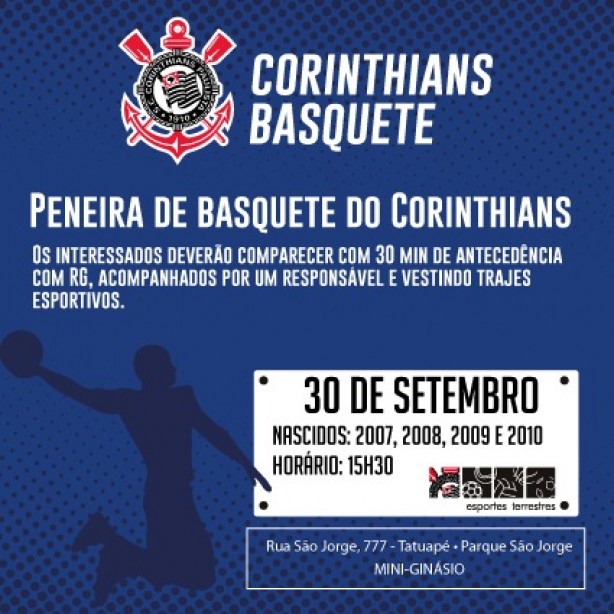 Corinthians Organiza Seletiva Para Categorias De Base Do Basquete