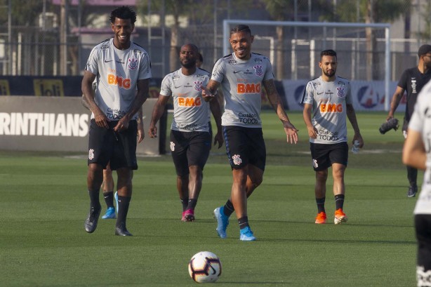 Gil, Love, Urso e Clayson durante último treino antes da decisão pela Sul-Americana