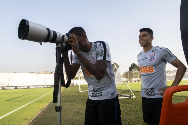 Marllon e Sandoval durante último treino antes da decisão pela Sul-Americana