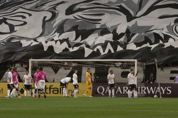 Cássio no duelo contra o Del Valle, na Arena Corinthians, pela Copa Sul-Americana