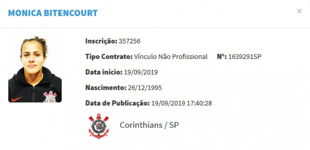 Lateral teve vínculo com o Timão publicado no BID