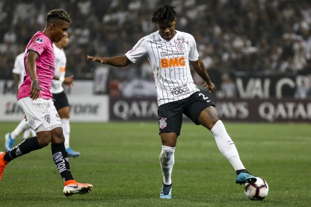Matheus Jesus no embate contra o Del Valle, pela Copa Sul-Americana, na Arena Corinthians