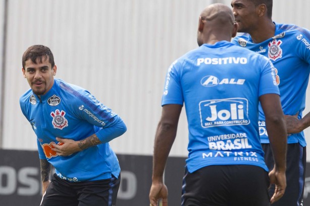 Lateral Fagner no último treino antes do jogo contra o Bahia, pelo returno do Brasileirão