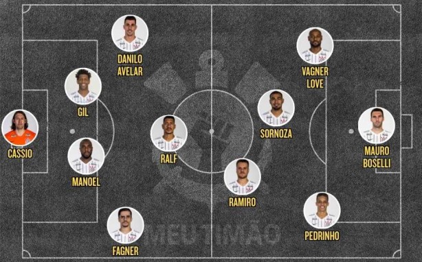 Timão começou o jogo com Boselli no comando de ataque