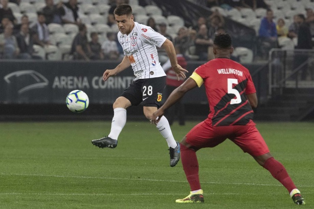 Ramiro durante partida contra o Athletico-PR, pelo Brasileirão, na Arena Corinthians