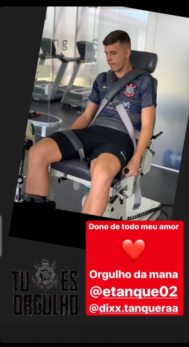 Imagem divulgada pela irmã do atleta e compartilhada por Tanque em suas redes sociais