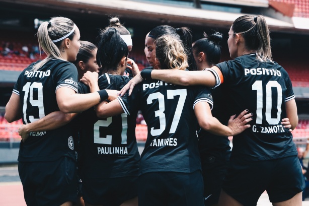Corinthians durante jogo contra o São Paulo, pelo primeiro jogo da final do Paulistão Feminino