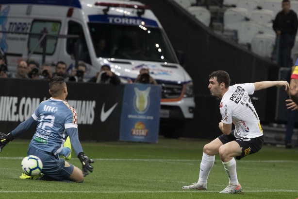 Atacante Boselli no jogo contra o Fortaleza, pelo Campeonato Brasileiro, na Arena Corinthians