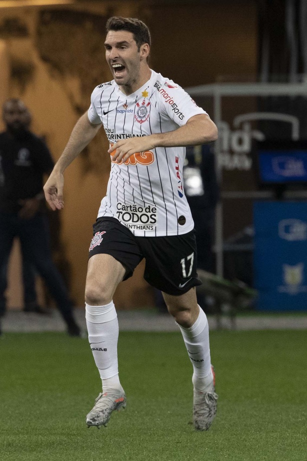 Atacante Boselli no jogo contra o Fortaleza, pelo Campeonato Brasileiro, na Arena Corinthians