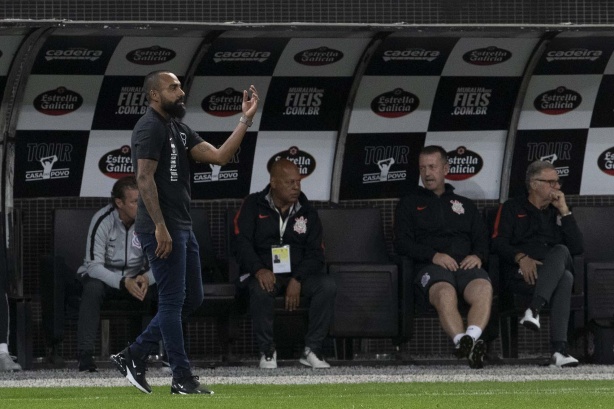 Coelho no jogo contra o Fortaleza, pelo Campeonato Brasileiro, na Arena Corinthians