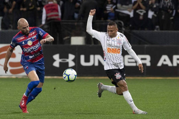 Janderson no jogo contra o Fortaleza, pelo Campeonato Brasileiro, na Arena Corinthians
