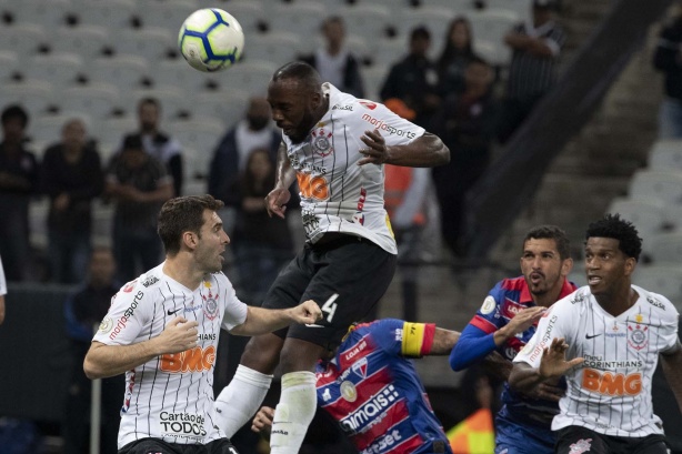 Manoel no jogo contra o Fortaleza, pelo Campeonato Brasileiro, na Arena Corinthians
