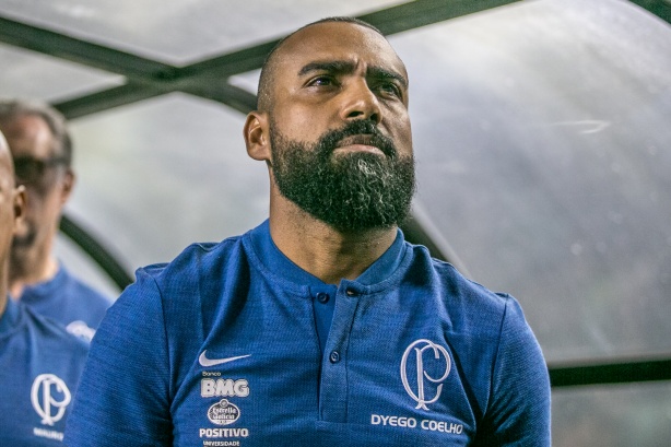Dyego Coelho durante Dérbi, contra o Palmeiras, no Pacaembu