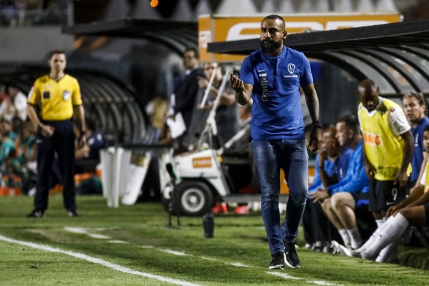 Dyego Coelho durante o Dérbi deste sábado, no Pacaembu