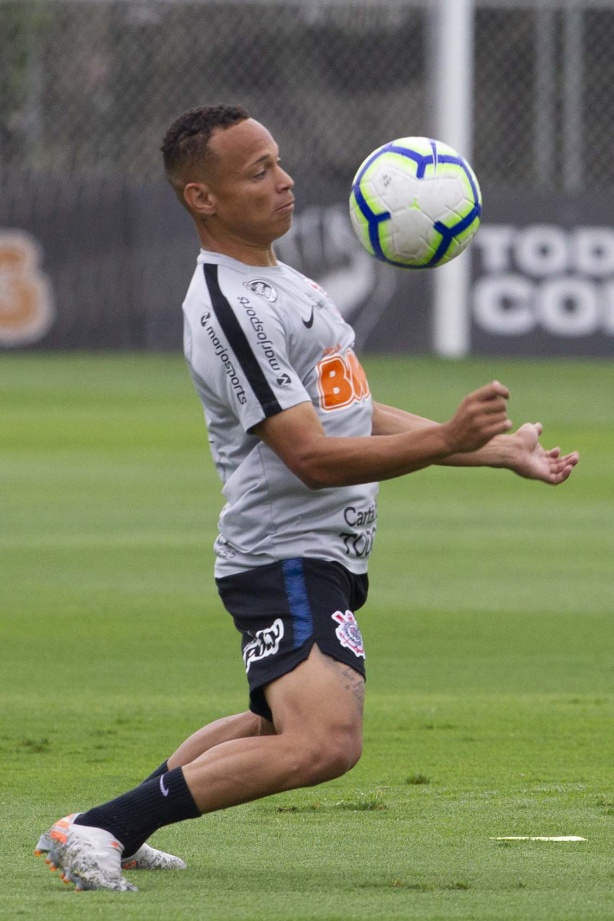 Janderson no último treino antes do jogo contra o Palmeiras