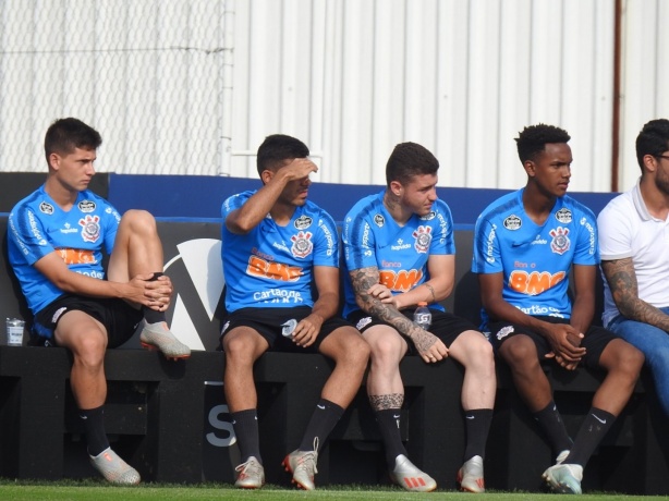 Rafinha, Rafael, Pablo e Cau durante o jogo-treino